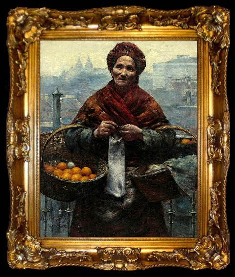 framed  Aleksander Gierymski Jewish woman selling oranges, ta009-2